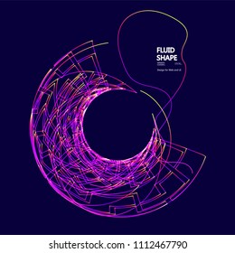 Moving colorful lines of abstract background