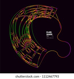 Movendo linhas coloridas do plano de fundo abstrato