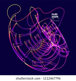 Moving colorful lines of abstract background