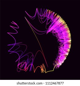 Moving colorful lines of abstract background