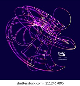 Moving colorful lines of abstract background