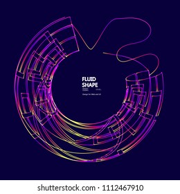 Moving colorful lines of abstract background