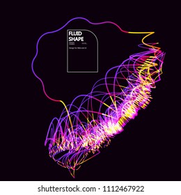 Moving colorful lines of abstract background