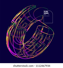 Moving colorful lines of abstract background