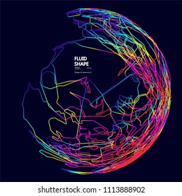 Moving colorful lines of abstract background  