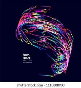 Moving colorful lines of abstract background  