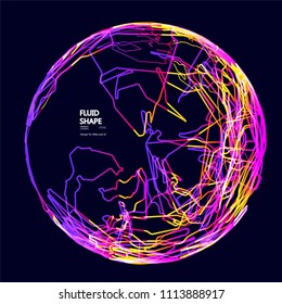 Moving colorful lines of abstract background  