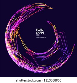 Moving colorful lines of abstract background  