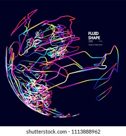 Moving colorful lines of abstract background  