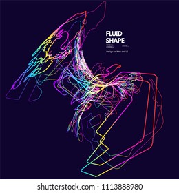 Moving colorful lines of abstract background  