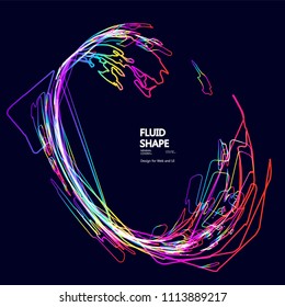 Moving colorful lines of abstract background  