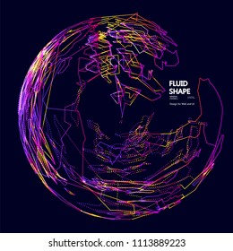 Moving colorful lines of abstract background  