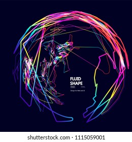 Moving colorful lines of abstract background