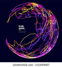 Moving colorful lines of abstract background