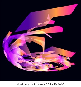 Moving colorful lines of abstract background 