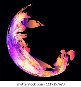 Moving colorful lines of abstract background 