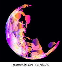 Moving colorful lines of abstract background 