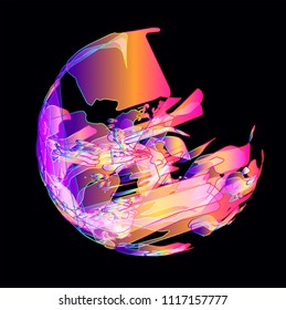 Moving colorful lines of abstract background 