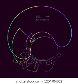 Moving colorful lines of abstract background 