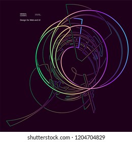 Moving colorful lines of abstract background 