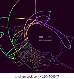 Bewegende bunte Linien abstrakten Hintergrund 