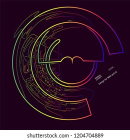 Moving colorful lines of abstract background 