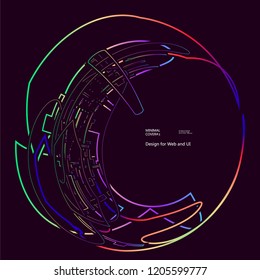 Moving colorful lines of abstract background