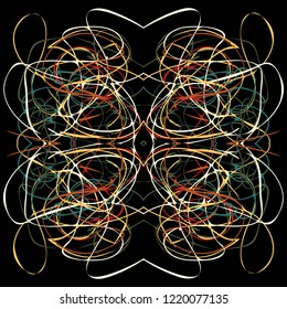 Moving colorful lines of abstract background