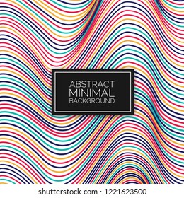 Moving colorful lines of abstract background