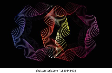 Moving colorful lines of abstract background . Vector illustration 