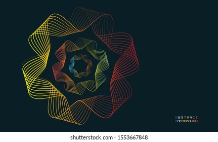 Moving colorful lines of abstract background . Vector illustration 