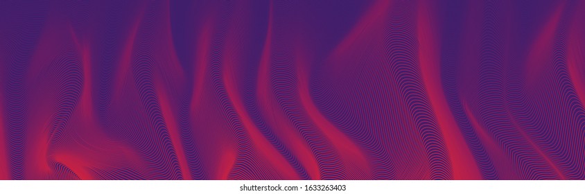 Moving colorful lines of abstract background. The illusion of perspective.