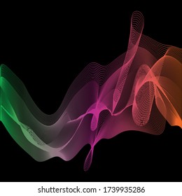 Trasladando líneas coloridas de fondo abstracto