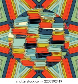 Moving colorful lines of abstract background
