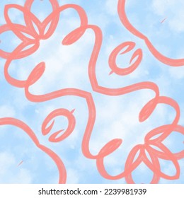 Moving colorful lines of abstract background
