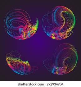 Trasladando líneas coloridas de fondo abstracto