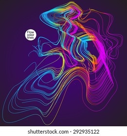 Trasladando líneas coloridas de fondo abstracto