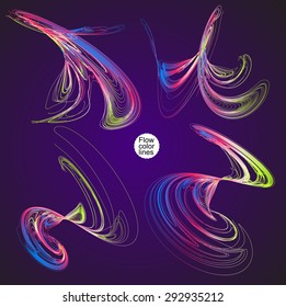 Moving colorful lines of abstract background