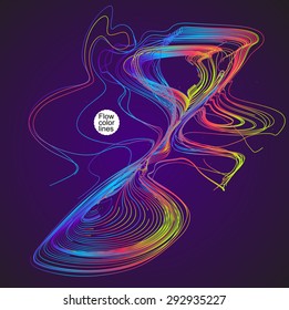 Moving colorful lines of abstract background