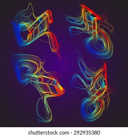 Trasladando líneas coloridas de fondo abstracto