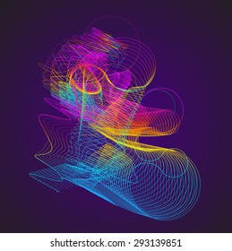 Trasladando líneas coloridas de fondo abstracto