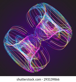 Trasladando líneas coloridas de fondo abstracto