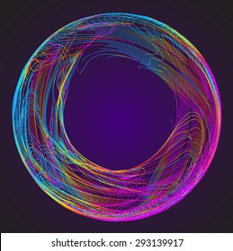 Trasladando líneas coloridas de fondo abstracto