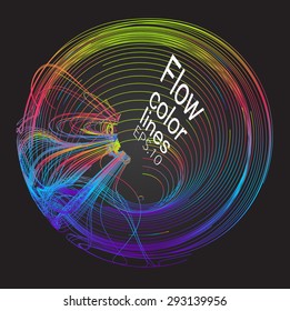 Moving colorful lines of abstract background