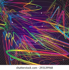Trasladando líneas coloridas de fondo abstracto