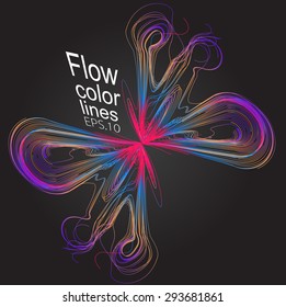 Moving colorful lines of abstract background