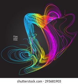 Movendo linhas coloridas do plano de fundo abstrato