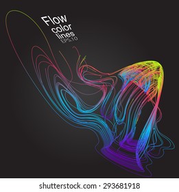 Moving colorful lines of abstract background