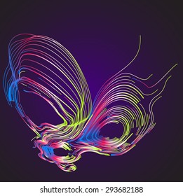 Trasladando líneas coloridas de fondo abstracto