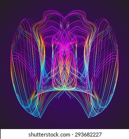 Trasladando líneas coloridas de fondo abstracto